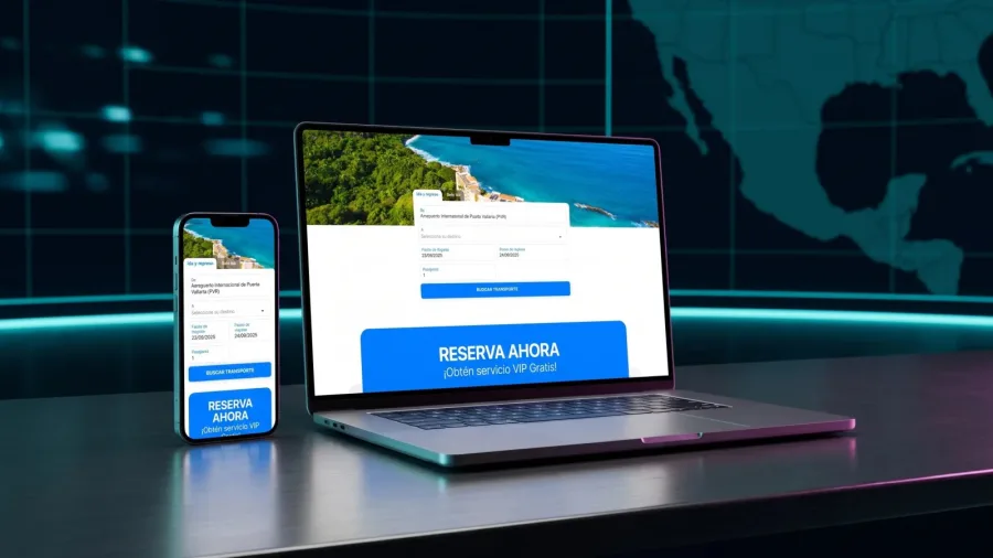Aeromovil PVR: booking engine de traslados desde el aeropuerto de Puerto Vallarta, desarrollado por iWeb