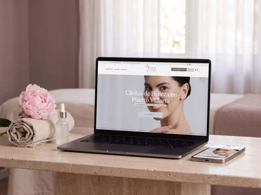 Página web para Arte Cuerpo — diseño por Jan Pérez
