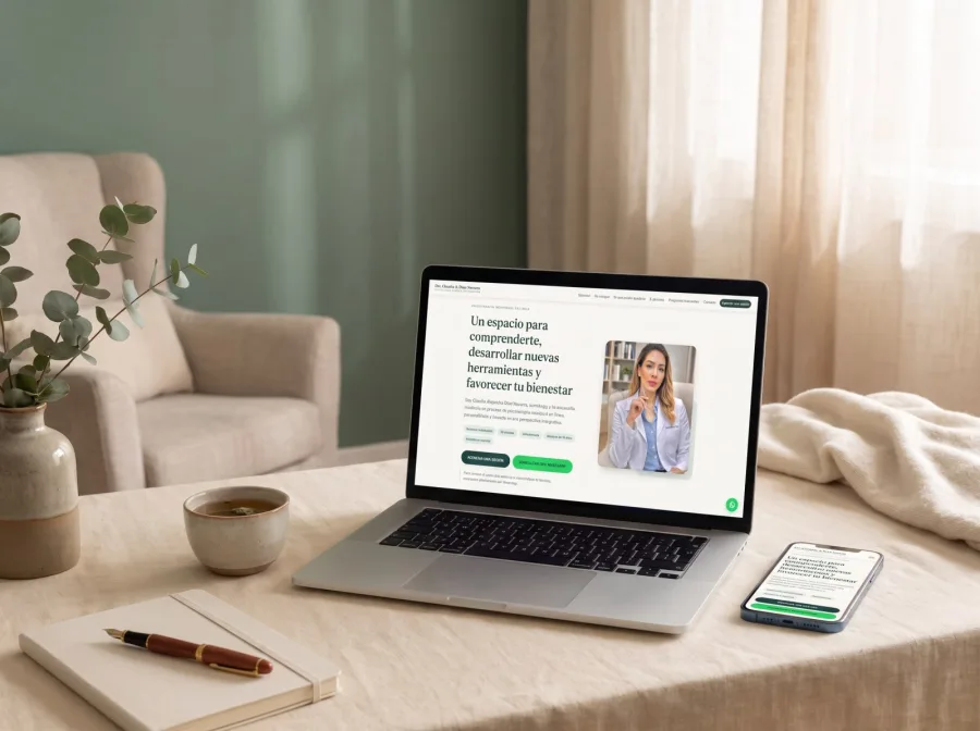 Página web para Dra. Claudia Díaz Navarro — diseño por Jan Pérez
