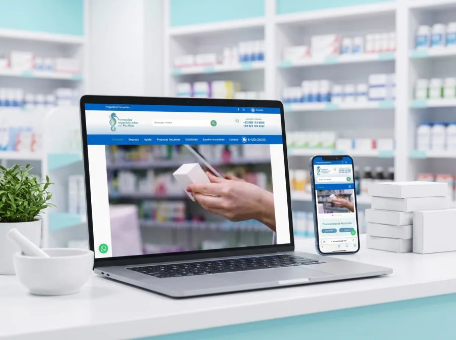 Página web para Farmacias del Pacífico — diseño por Jan Pérez