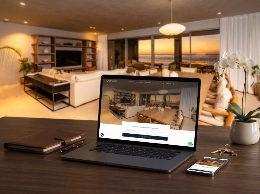 Página web para Inmuebles Vallarta — diseño por Jan Pérez