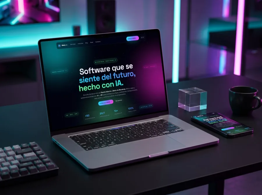 Página web para iWeb — diseño por Jan Pérez