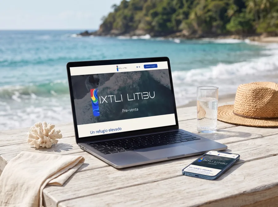 Página web para Ixtli Litibú — diseño por Jan Pérez