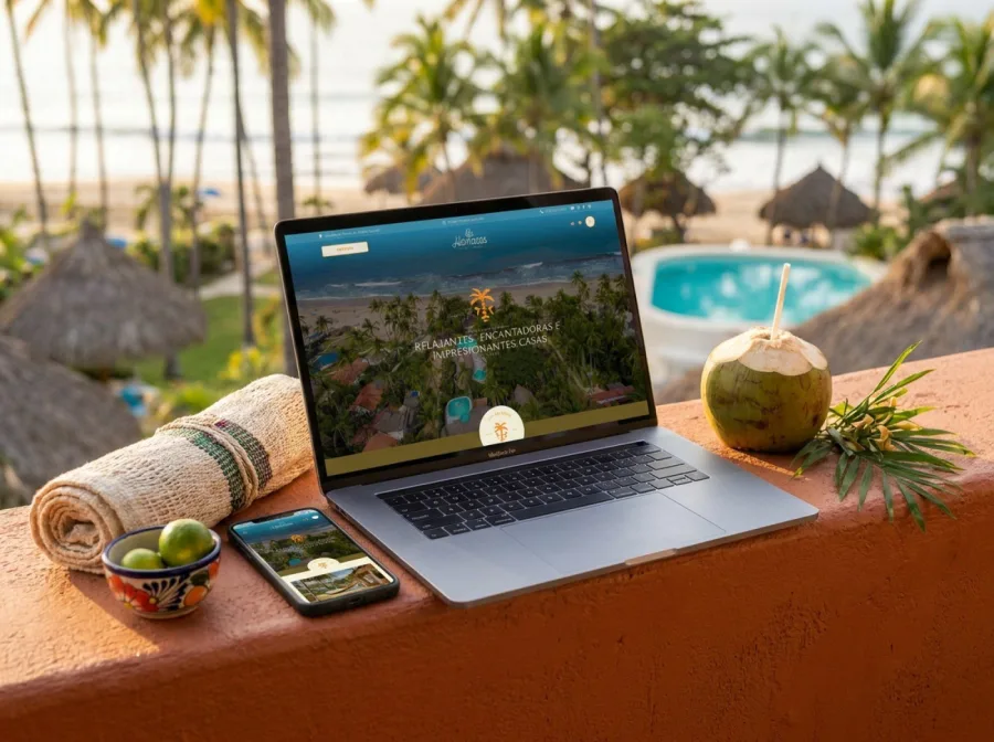 Página web para Las Hamacas Sayulita — diseño por Jan Pérez