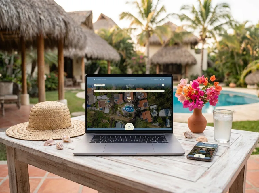 Página web para Los Almendros Sayulita — diseño por Jan Pérez