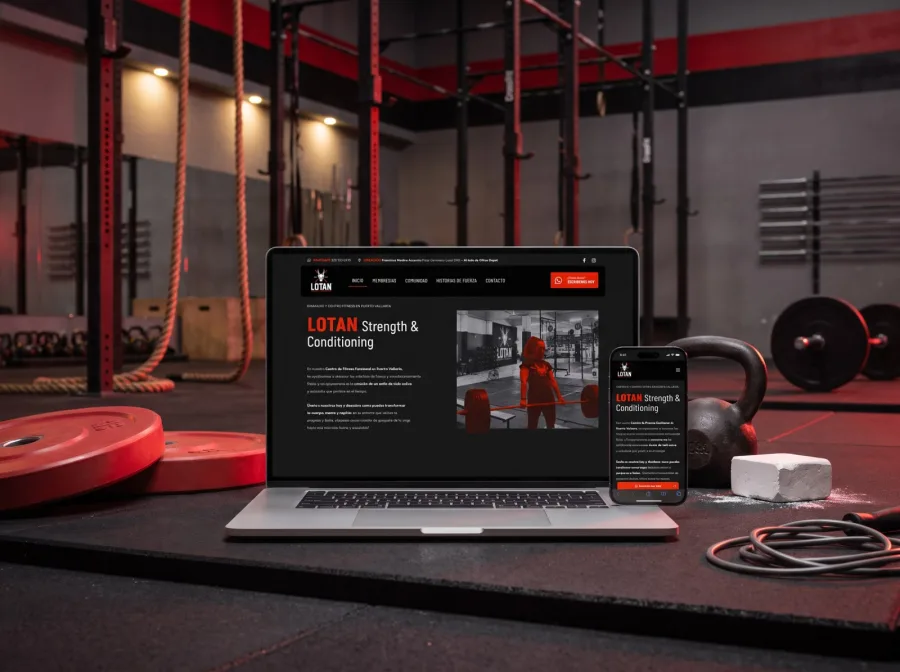 Página web para LOTAN Strength & Conditioning — diseño por Jan Pérez