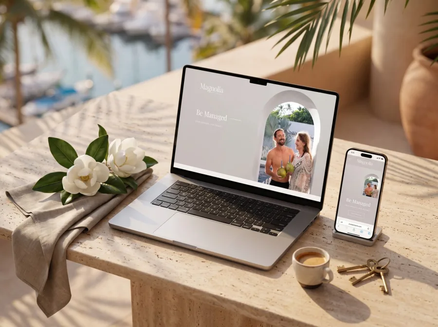 Página web para Magnolia Realty & Rentals — diseño por Jan Pérez