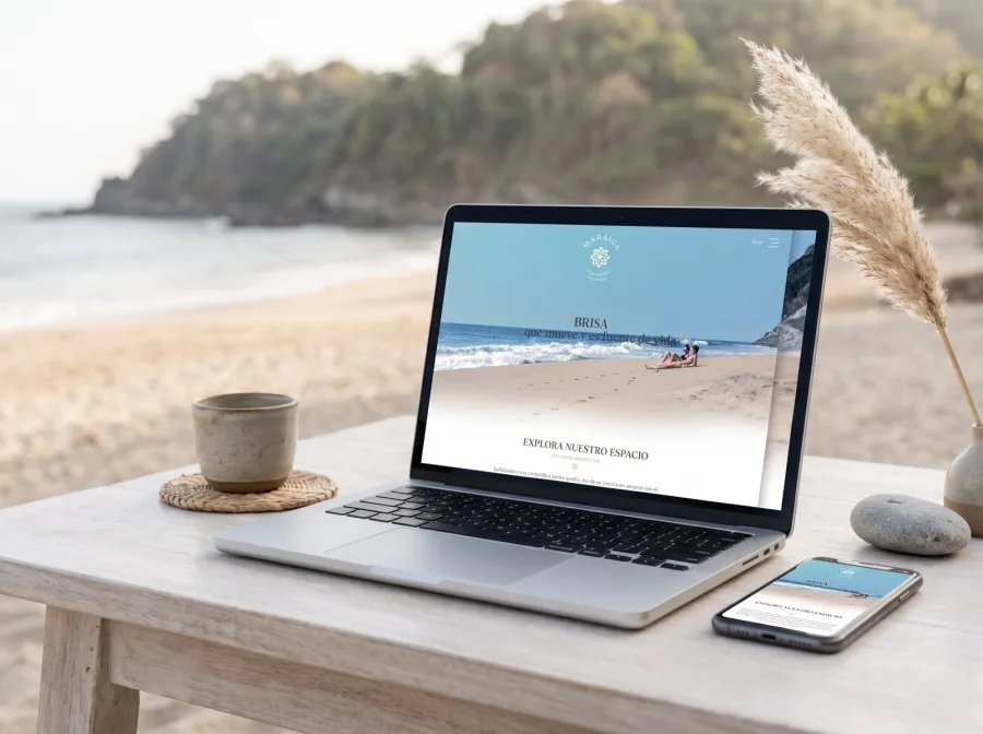 Página web para Maraica — diseño por Jan Pérez