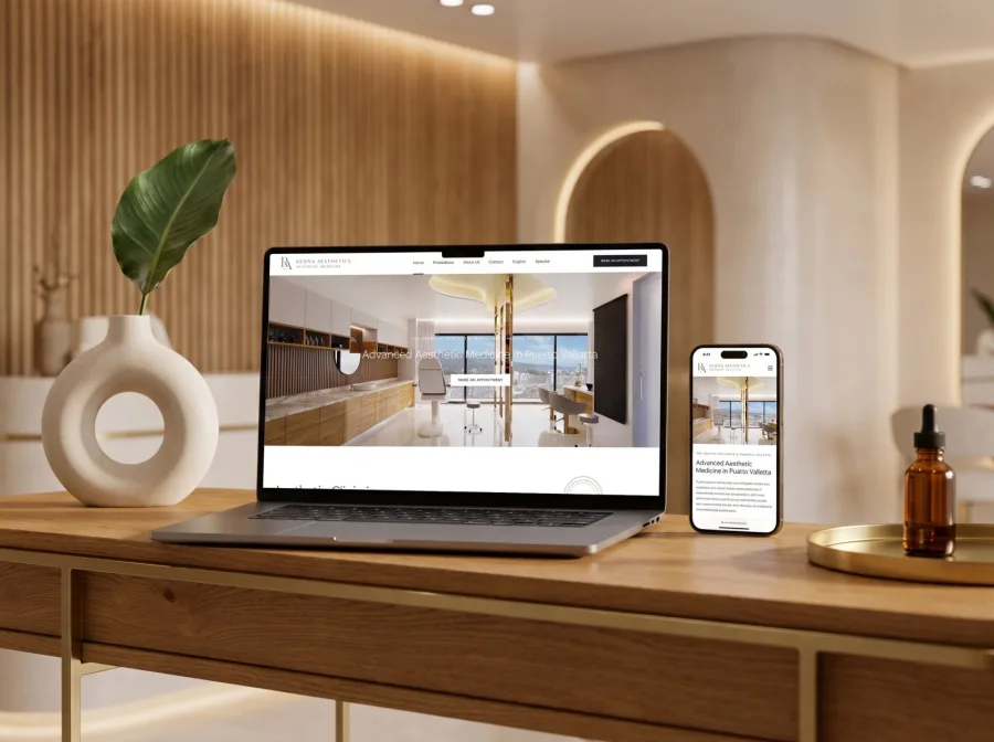 Página web para Redna Aesthetics — diseño por Jan Pérez