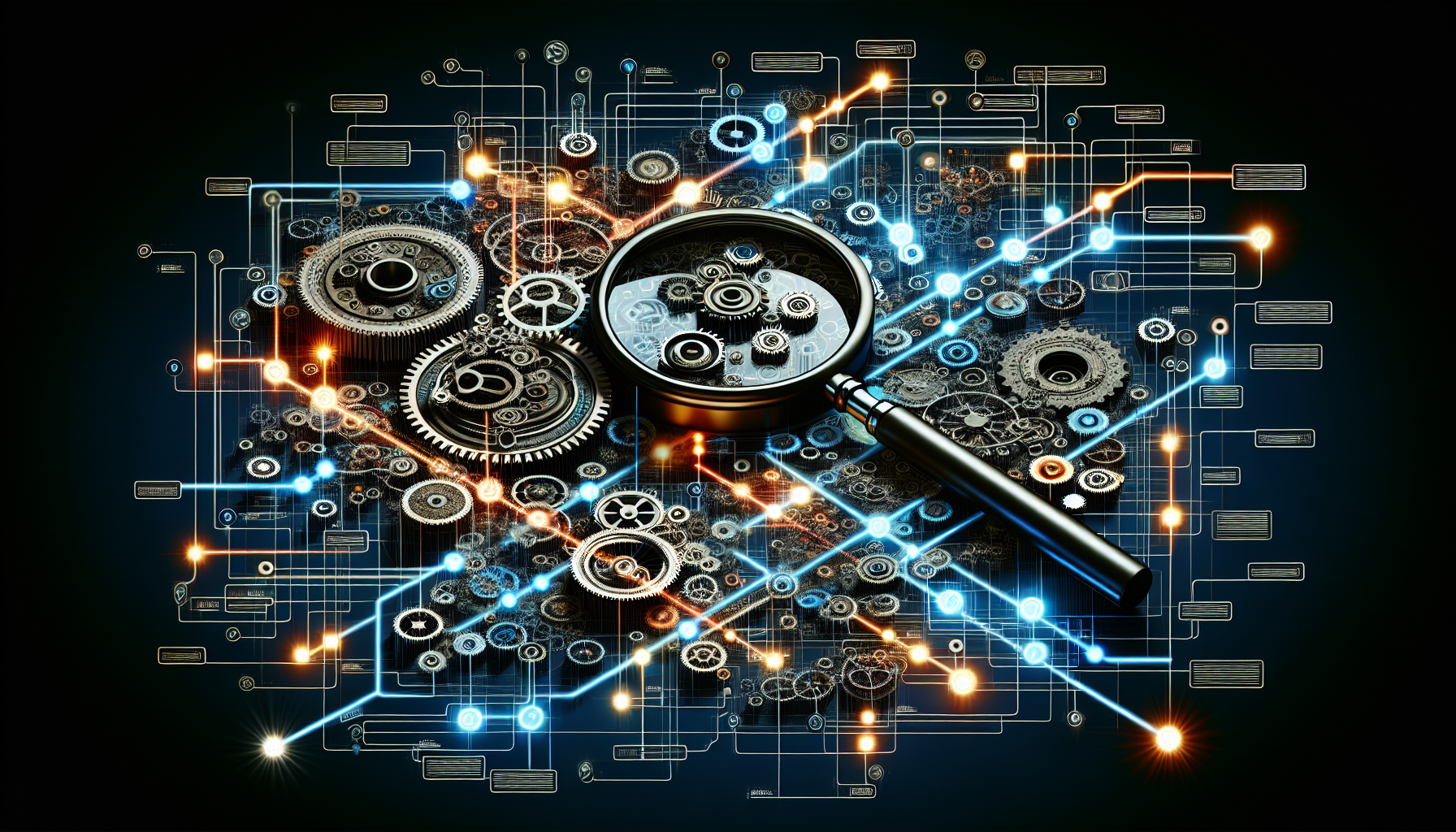 cartoon man writing about the Google Algorithm on a yellow chalkboard