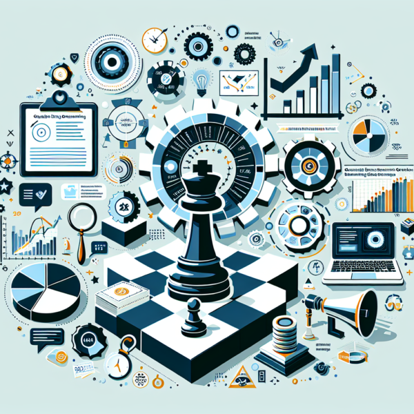 Marketers gather around a graph to discuss generative engine optimization statistics