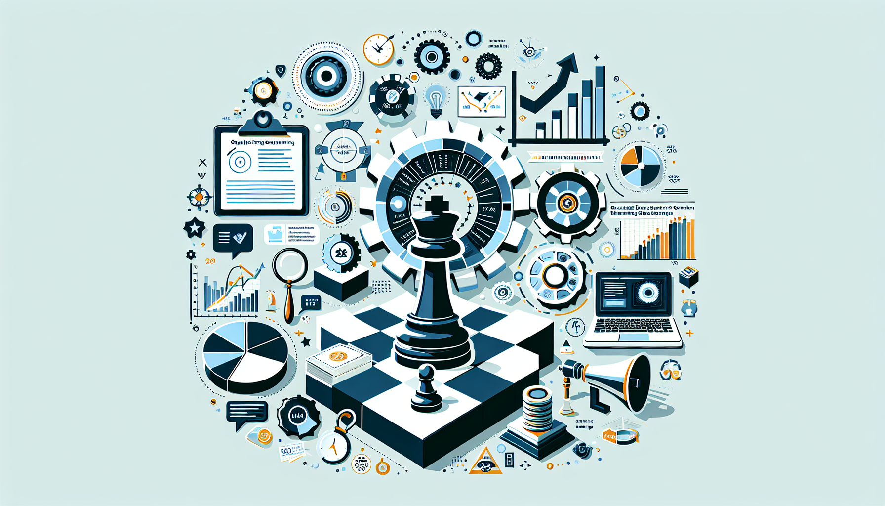 Marketers gather around a graph to discuss generative engine optimization statistics